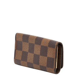 ルイ ヴィトン ダミエ ミュルティクレ4 4連 キーケース N60385 ブラウン PVC レザー レディース LOUIS VUITTON 【中古】