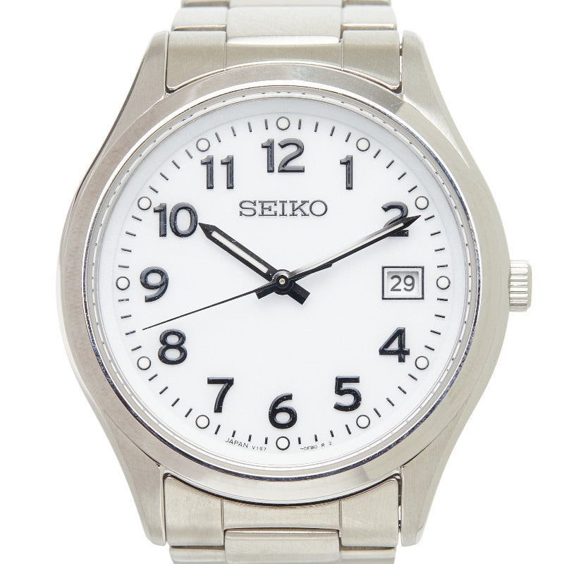 セイコー セレクション Sシリーズ 腕時計 SBPX153 クオーツ ホワイト文字盤 ステンレススチール メンズ SEIKO 【中古】