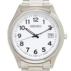 セイコー セレクション Sシリーズ 腕時計 SBPX153 クオーツ ホワイト文字盤 ステンレススチール メンズ SEIKO 【中古】