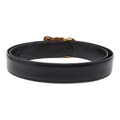 カルティエ エレファント モチーフ バックル ベルト ブラック レザー メンズ CARTIER 【中古】