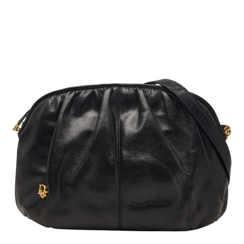 ディオール 斜め掛け ショルダーバッグ ブラック レザー レディース Dior 【中古】
