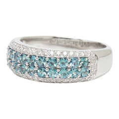 K18WG ホワイトゴールド アレキサンドライト0.97ct ダイヤ0.31ct リング 指輪 レディース 14.5号 【中古】