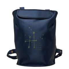 エルメス シェルパ 星を巡る旅展 リュック バックパック ネイビー ナイロン レディース HERMES 【中古】