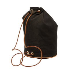 エルメス ポロション ミミルPM ショルダーバッグ ブラック ブラウン キャンバス レザー レディース HERMES 【中古】