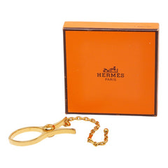 エルメス フィルー グローブホルダー 手袋ホルダー ゴールド メッキ レディース HERMES 【中古】
