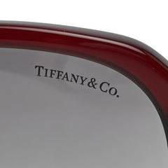 ティファニー サングラス TF4108 ワインレッド ボルドー メタル プラスチック ラインストーン レディース TIFFANY&Co. 【中古】