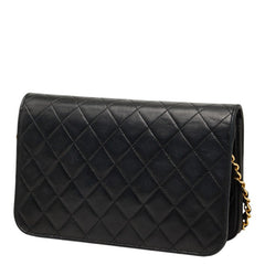 シャネル ココマーク マトラッセ 斜め掛け チェーン ショルダーバッグ ブラック ラムスキン レディース CHANEL 【中古】
