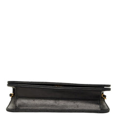 シャネル ココマーク マトラッセ 斜め掛け チェーン ショルダーバッグ ブラック ラムスキン レディース CHANEL 【中古】