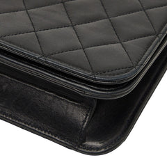 シャネル ココマーク マトラッセ 斜め掛け チェーン ショルダーバッグ ブラック ラムスキン レディース CHANEL 【中古】
