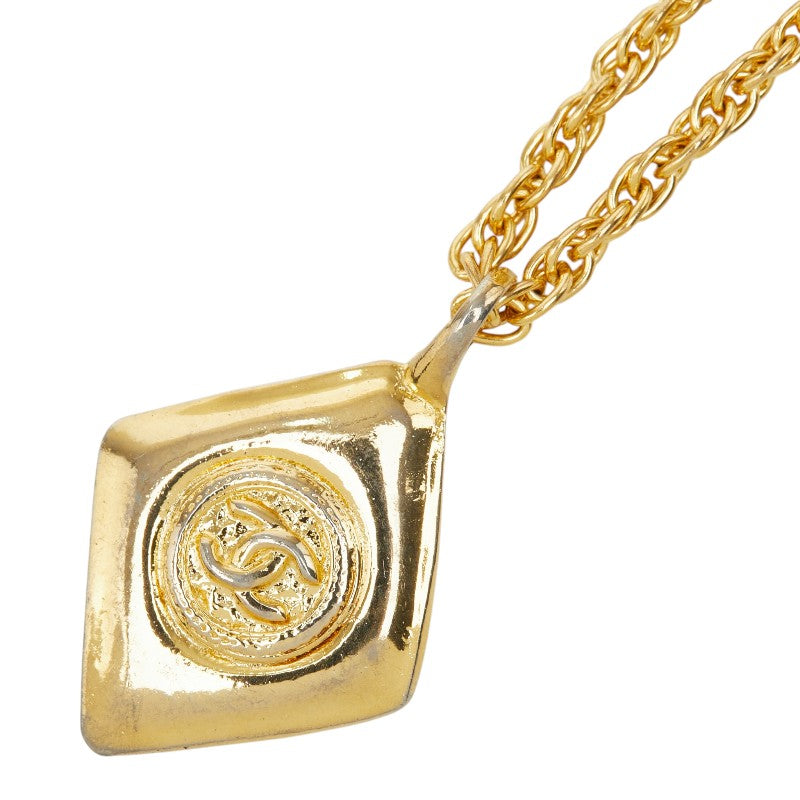 シャネル ココマーク チェーン ペンダント ネックレス ゴールド メッキ レディース CHANEL 【中古】