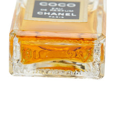 シャネル COCO EAU DE PAPFUM ココ オードゥ パルファム 香水 ミニボトル チェーン ネックレス ゴールド ブラック クリア メッキ レザー ガラス レディース CHANEL 【中古】