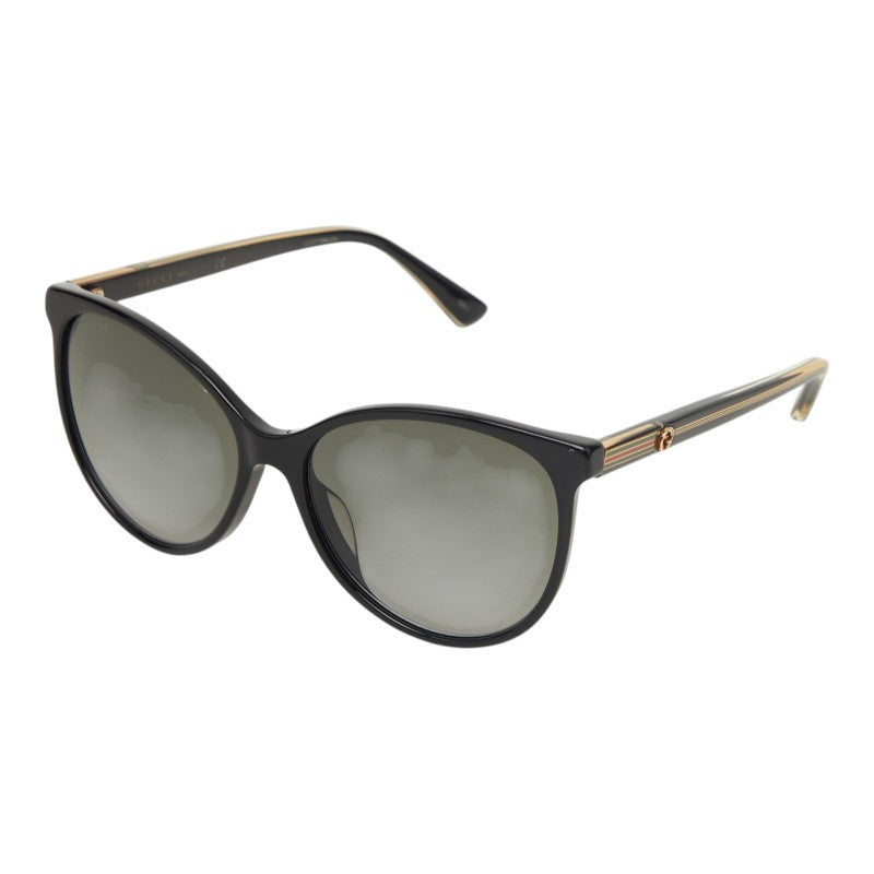 グッチ アジアンフィット インターロッキングG サングラス GG0377SK ブラック プラスチック レディース GUCCI 【中古】