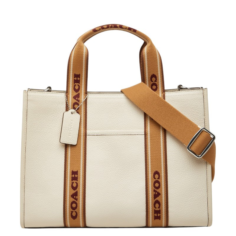 コーチ スミス トートバッグ ショルダーバッグ 2WAY CU997 チョーク マルチ レザー キャンバス レディース COACH 【中古】
