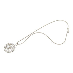 シャネル ココマーク ペンダント ネックレス 00A シルバー メタル ラインストーン レディース CHANEL 【中古】