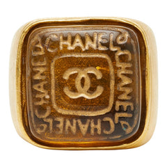 シャネル ココマーク グリポア ヴィンテージ リング 指輪 11号 ゴールド メッキ レディース CHANEL 【中古】