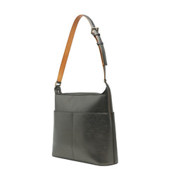 ルイ ヴィトン モノグラム マット サッター ショルダーバッグ M55162 ノワール グレー レザー レディース LOUIS VUITTON 【中古】