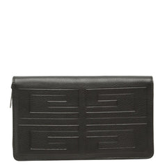ジバンシー 4G ラウンドファスナー 長財布 ブラック レザー メンズ Givenchy 【中古】