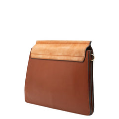 クロエ フェイ ミディアム クラッチバッグ ブラウン レザー スウェード レディース Chloe 【中古】