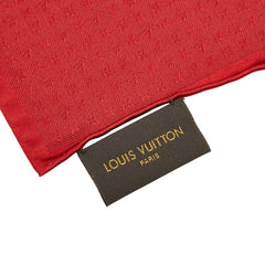 ルイ ヴィトン モノグラム ハンカチ M70223 レッド系 シルク レディース LOUIS VUITTON 【中古】
