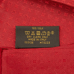 ルイ ヴィトン モノグラム ハンカチ M70223 レッド系 シルク レディース LOUIS VUITTON 【中古】