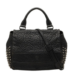 エム シー エム スタッズ ハンドバッグ ショルダーバッグ 2WAY ブラック レザー レディース MCM 【中古】