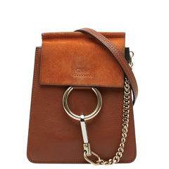 クロエ フェイ スモール 斜め掛け ショルダーバッグ ブレスレットバッグ ブラウン レザー スウェード レディース Chloe 【中古】