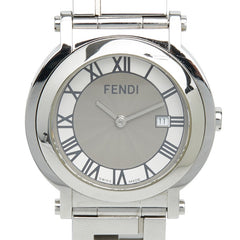 フェンディ オロロジ 2針 クアドロ 腕時計 6100L クオーツ グレー文字盤 ステンレススチール レディース FENDI 【中古】