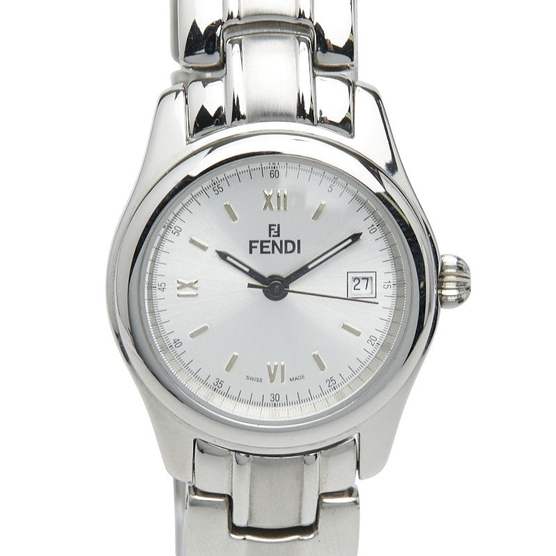 フェンディ オロロジ 3針 腕時計 210L クオーツ シルバー文字盤 ステンレススチール レディース FENDI 【中古】