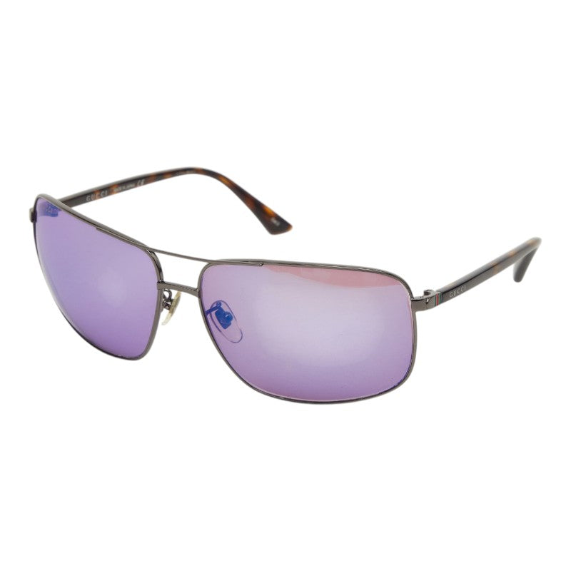 グッチ サングラス GG0065SK ブラウン プラスチック メタル レディース GUCCI 【中古】
