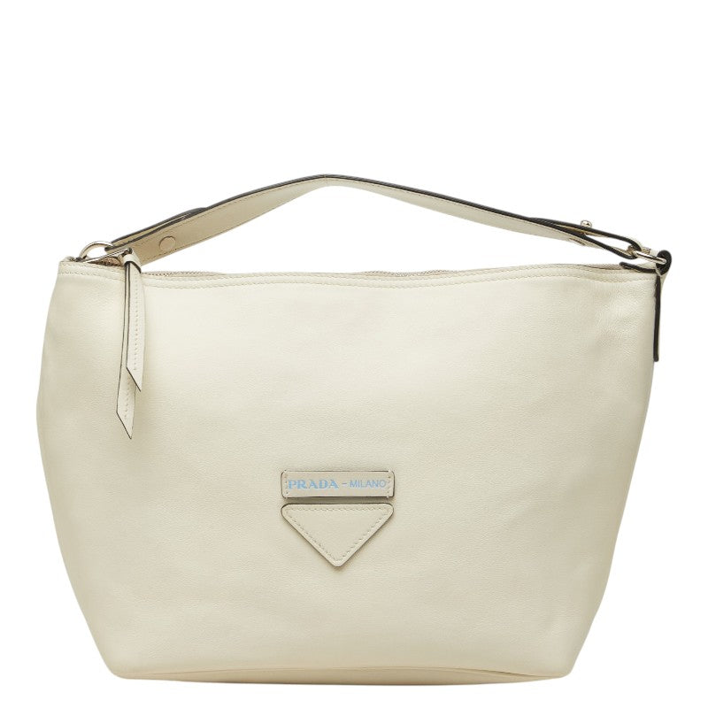 プラダ ワンショルダーバッグ ホワイト レザー レディース PRADA 【中古】
