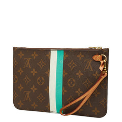 ルイ ヴィトン モノグラム ネヴァーフル付属品 ポーチ ミニクラッチバッグ ブラウン PVC レザー レディース LOUIS VUITTON 【中古】