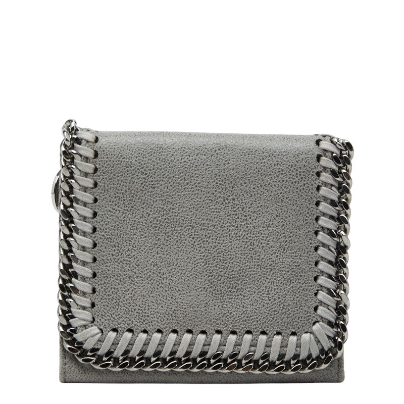 ステラマッカートニー ファラベラ 三つ折り財布 グレー ポリエステル レディース Stella McCartney 【中古】