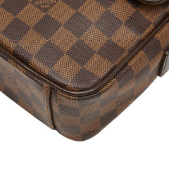 ルイ ヴィトン ダミエ シェルトンMM 斜め掛け ショルダーバッグ N41149 ブラウン PVC レザー レディース LOUIS VUITTON 【中古】