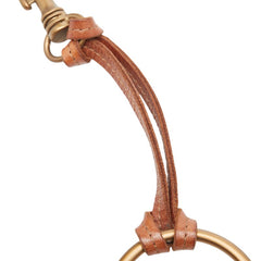 クロエ ロゴ キーモチーフ バッグチャーム キーリング キーホルダー ゴールド ブラウン メッキ レザー レディース Chloe 【中古】