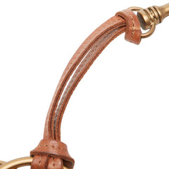 クロエ ロゴ キーモチーフ バッグチャーム キーリング キーホルダー ゴールド ブラウン メッキ レザー レディース Chloe 【中古】