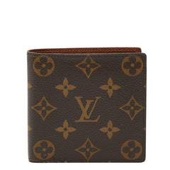 ルイ ヴィトン モノグラム ポルトフォイユ マルコ 二つ折り財布 M61675 ブラウン PVC レザー レディース LOUIS VUITTON 【中古】
