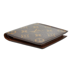 ルイ ヴィトン モノグラム ポルトフォイユ マルコ 二つ折り財布 M61675 ブラウン PVC レザー レディース LOUIS VUITTON 【中古】