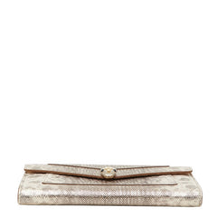 ブルガリ セルペンティ フォーエバー パイソン 長財布 ゴールド ベージュ レザー レディース BVLGARI 【中古】