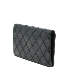 シャネル ココマーク ワイルドステッチ 長財布 ブラック レザー レディース CHANEL 【中古】