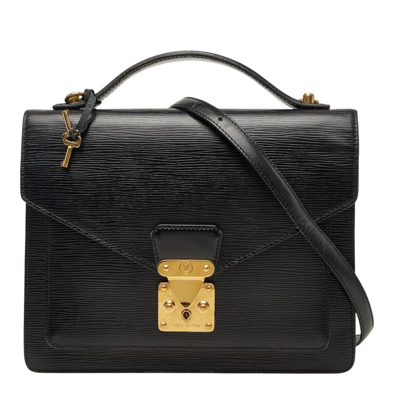 ルイ ヴィトン エピ モンソー ハンドバッグ ショルダーバッグ 2WAY M52122 ノワール ブラック レザー レディース LOUIS VUITTON 【中古】