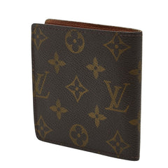 ルイ ヴィトン モノグラム ポルトビエ カルトクレディ モネ 二つ折り財布 M61665 ブラウン PVC レディース LOUIS VUITTON 【中古】
