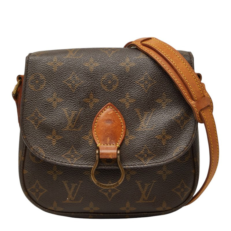ルイ ヴィトン モノグラム ミニ サンクルー ショルダーバッグ M51244 ブラウン PVC レザー レディース LOUIS VUITTON 【中古】