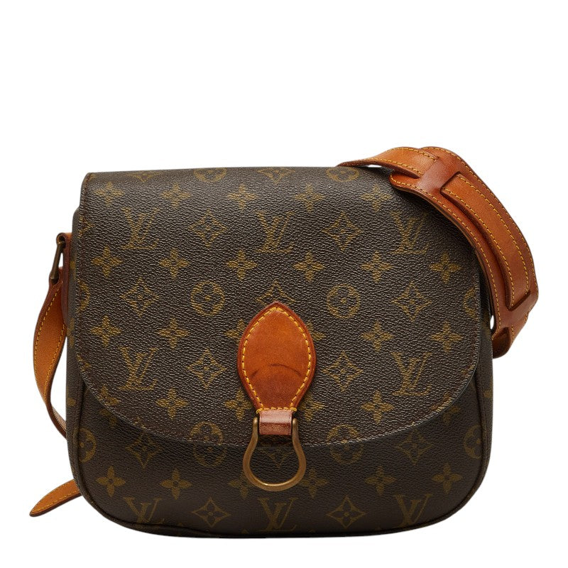 ルイ ヴィトン モノグラム サンクルーGM 斜め掛け ショルダーバッグ M51242 ブラウン PVC レザー レディース LOUIS VUITTON 【中古】