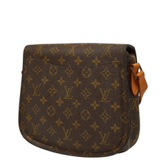 ルイ ヴィトン モノグラム サンクルーGM 斜め掛け ショルダーバッグ M51242 ブラウン PVC レザー レディース LOUIS VUITTON 【中古】