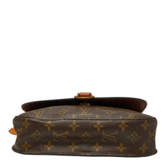 ルイ ヴィトン モノグラム サンクルーGM 斜め掛け ショルダーバッグ M51242 ブラウン PVC レザー レディース LOUIS VUITTON 【中古】