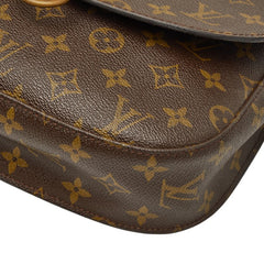 ルイ ヴィトン モノグラム サンクルーGM 斜め掛け ショルダーバッグ M51242 ブラウン PVC レザー レディース LOUIS VUITTON 【中古】