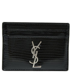 サンローラン 型押し カードケース パスケース 370778 ブラック パテントレザー レディース SAINT LAURENT 【中古】