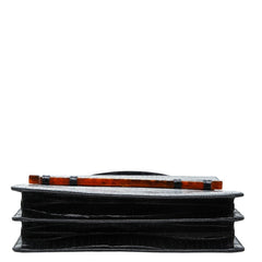 ジバンシー クロコ型押し ハンドバッグ ブラック レザー レディース Givenchy 【中古】