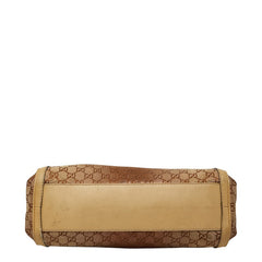 グッチ GGキャンバス スカーレット ワンショルダー トートバッグ ホーボーバッグ ベージュ ピンク キャンバス レザー レディース GUCCI 【中古】