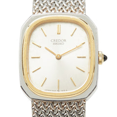 セイコー クレドール 腕時計 1400-5880 クオーツ ゴールド文字盤 ステンレススチール レディース SEIKO 【中古】